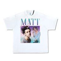 White matt healy homage Urban Heavy Tee - linhVisuals