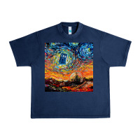 Navy van gogh never saw gallifrey Urban Heavy Tee - linhVisuals