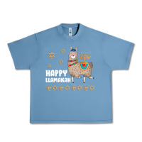 Pebble Blue happy llamakah llama withorah jewish Urban Heavy Tee - linhVisuals