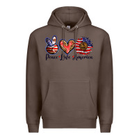 Coffee peace love america Premium Hoodie - BarkalooDesign