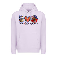 Lilac peace love america Premium Hoodie - BarkalooDesign