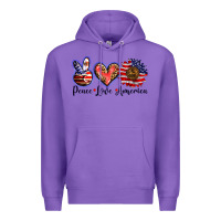 Purple peace love america Premium Hoodie - BarkalooDesign