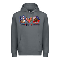 Rock peace love america Premium Hoodie - BarkalooDesign