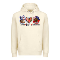 Sandshell peace love america Premium Hoodie - BarkalooDesign