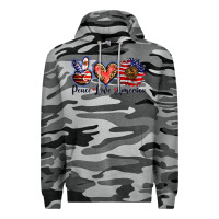 Slate Camo peace love america Premium Hoodie - BarkalooDesign