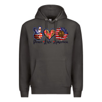 Smoke peace love america Premium Hoodie - BarkalooDesign