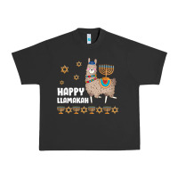 Pigment Black happy llamakah llama withorah jewish Urban Heavy Tee - linhVisuals