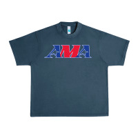Midnight Navy american motorcyclist association (AMA) Urban Heavy Tee - linhVisuals