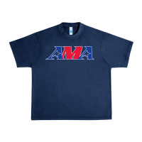 Navy american motorcyclist association (AMA) Urban Heavy Tee - linhVisuals