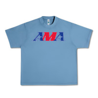 Pebble Blue american motorcyclist association (AMA) Urban Heavy Tee - linhVisuals