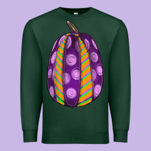 Watercolor Halloween Pumpkin Premium Sweatshirt Designed By Ranaportraitstore