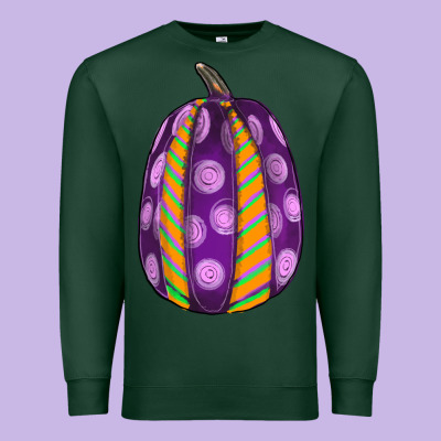 Watercolor Halloween Pumpkin Premium Sweatshirt Designed By Ranaportraitstore