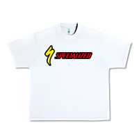 White Specialized Bikes Bicycle Urban Heavy Tee - linhVisuals