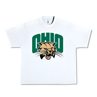 White ohio bobc Urban Heavy Tee - linhVisuals