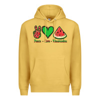 Antique Gold Peace Love Watermelon Premium Hoodie - Jasminsmagicworld