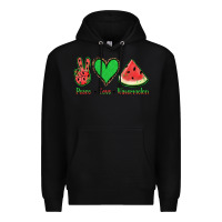 Black Peace Love Watermelon Premium Hoodie - Jasminsmagicworld