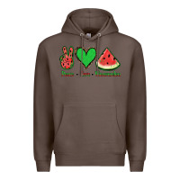 Coffee Peace Love Watermelon Premium Hoodie - Jasminsmagicworld