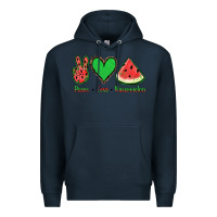 Navy Peace Love Watermelon Premium Hoodie - Jasminsmagicworld