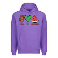 Purple Peace Love Watermelon Premium Hoodie - Jasminsmagicworld