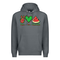 Rock Peace Love Watermelon Premium Hoodie - Jasminsmagicworld