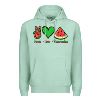 Seafoam Peace Love Watermelon Premium Hoodie - Jasminsmagicworld