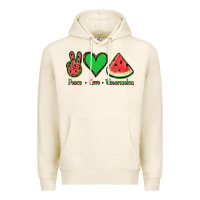 Tofu Peace Love Watermelon Premium Hoodie - Jasminsmagicworld