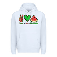 White Peace Love Watermelon Premium Hoodie - Jasminsmagicworld
