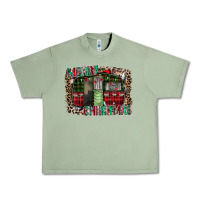 Oil Green merry christmas caravan Urban Heavy Tee - CowhideDigitalArt