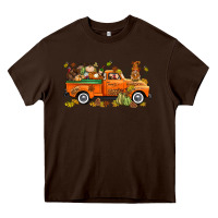 Chocolate Brown thanksgiving truck with gnome bbs Heavy Core Tee - BundleAndBundleShop