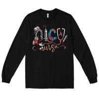 Black nice nurse Long Sleeve Tee - SublimationCraftShop