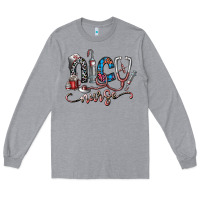 Heather Grey nice nurse Long Sleeve Tee - SublimationCraftShop