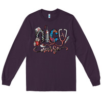 Plum nice nurse Long Sleeve Tee - SublimationCraftShop