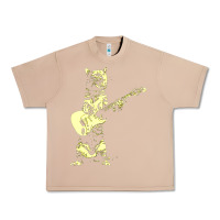 Burro cat playing guitar Urban Heavy Tee - linhVisuals