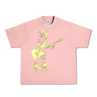 Salmon cat playing guitar Urban Heavy Tee - linhVisuals