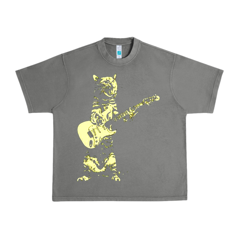 Cat Playing Guitar Urban Heavy Tee by linhVisuals | Teevron