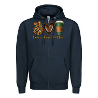 Navy peace love coffee Zipper Hoodie - Jasminsmagicworld