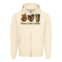 Sandshell peace love coffee Zipper Hoodie - Jasminsmagicworld