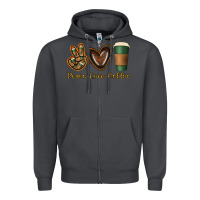 Smoke peace love coffee Zipper Hoodie - Jasminsmagicworld