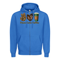 True Royal peace love coffee Zipper Hoodie - Jasminsmagicworld