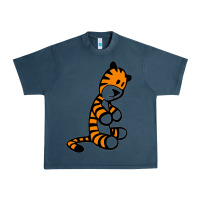 Midnight Navy Calvin Bill Watterson Urban Heavy Tee - linhVisuals