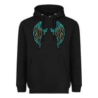 Black turquoise leopard wings Heavyweight Hoodie - RanaPortraitStore