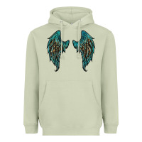 Matcha turquoise leopard wings Heavyweight Hoodie - RanaPortraitStore