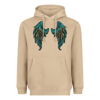 Turquoise Leopard Wings Heavyweight Hoodie | Teevron