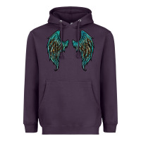 Plum turquoise leopard wings Heavyweight Hoodie - RanaPortraitStore