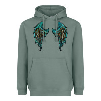 Sage turquoise leopard wings Heavyweight Hoodie - RanaPortraitStore