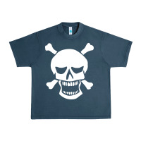 Midnight Navy skull crossbones Urban Heavy Tee - linhVisuals