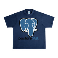 Navy Postgresql Urban Heavy Tee - linhVisuals