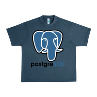 Midnight Navy Postgresql Urban Heavy Tee - linhVisuals