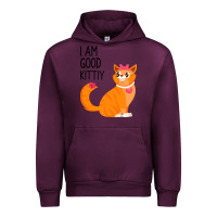 Mauve Wine I Am Good Kittiy Urban Hoodie - Bettercallsaul