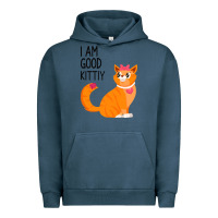 Pigment Midnight Navy I Am Good Kittiy Urban Hoodie - Bettercallsaul